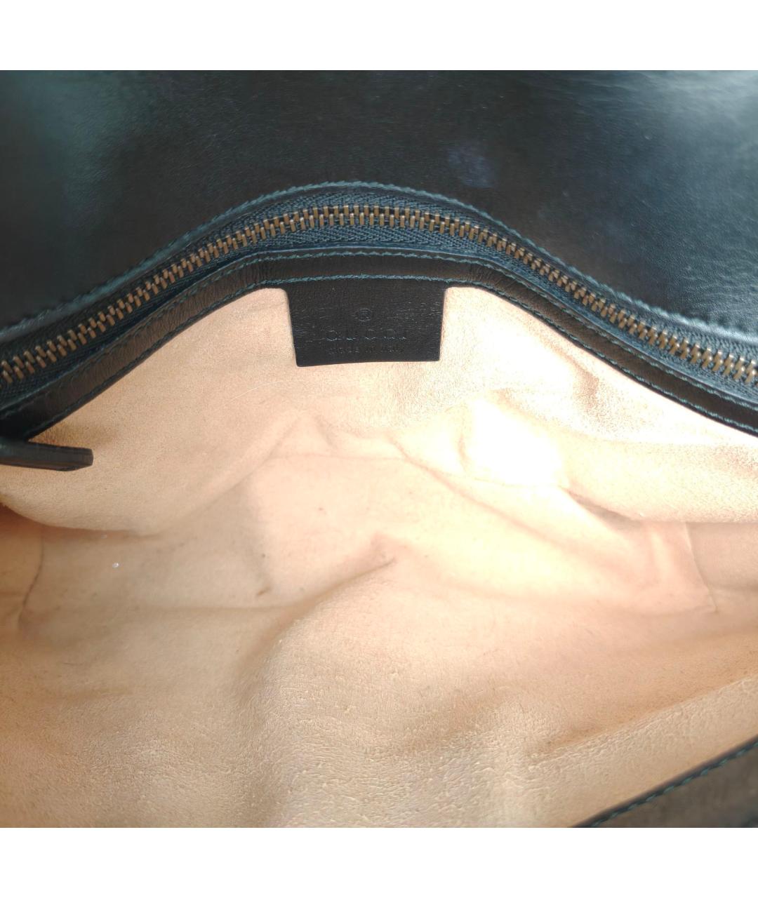 GUCCI Черная кожаная сумка через плечо, фото 8