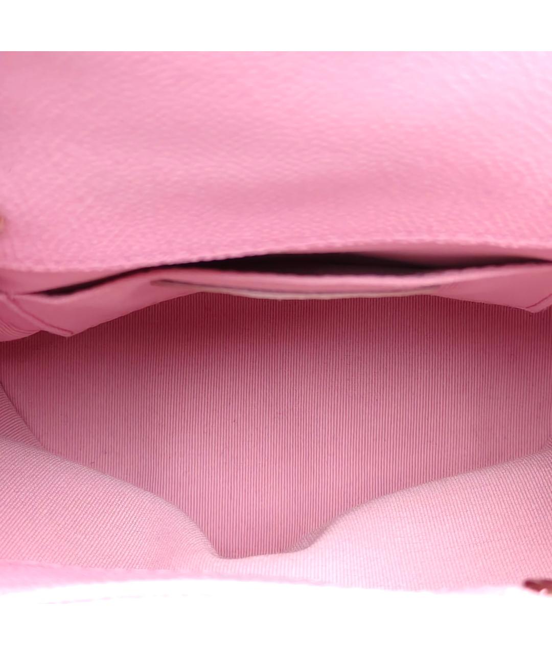 CHANEL Розовый кожаный рюкзак, фото 8