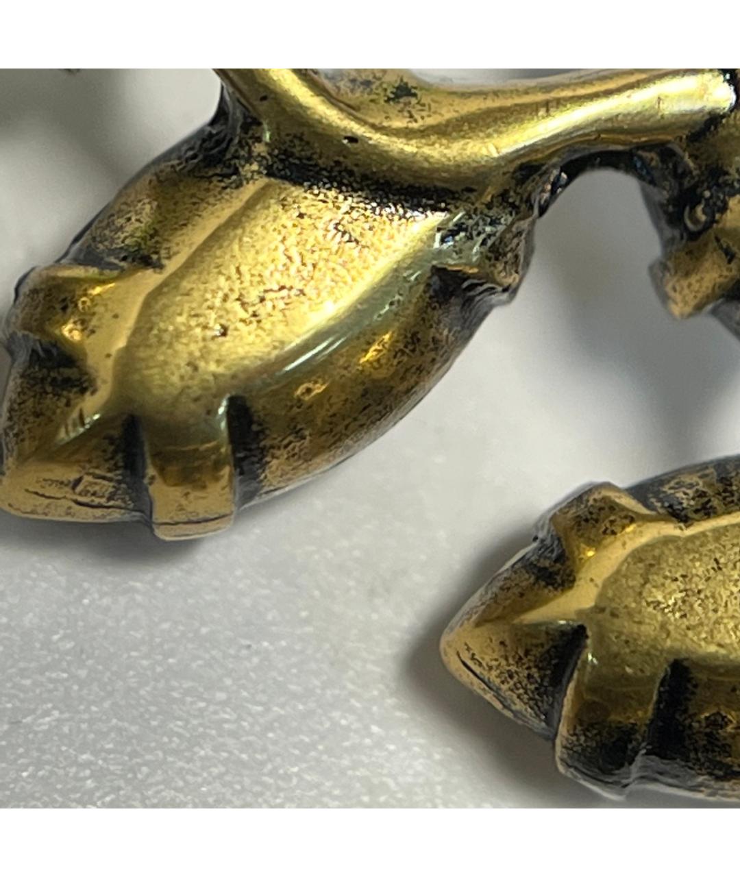 CHRISTIAN DIOR Золотая металлическая булавка / брошь, фото 9