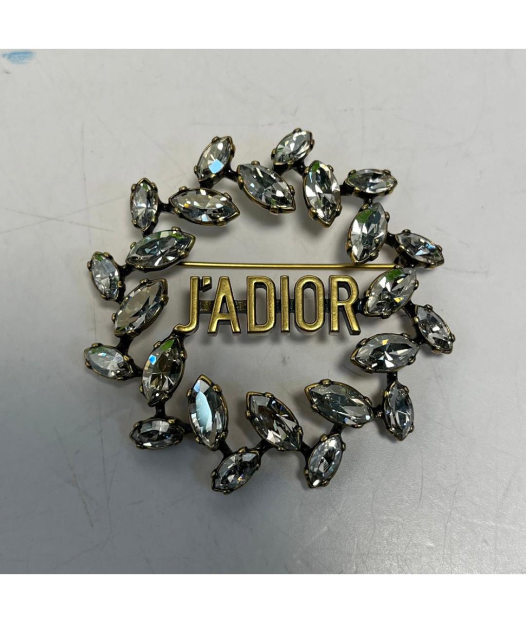 CHRISTIAN DIOR Золотая металлическая булавка / брошь, фото 7