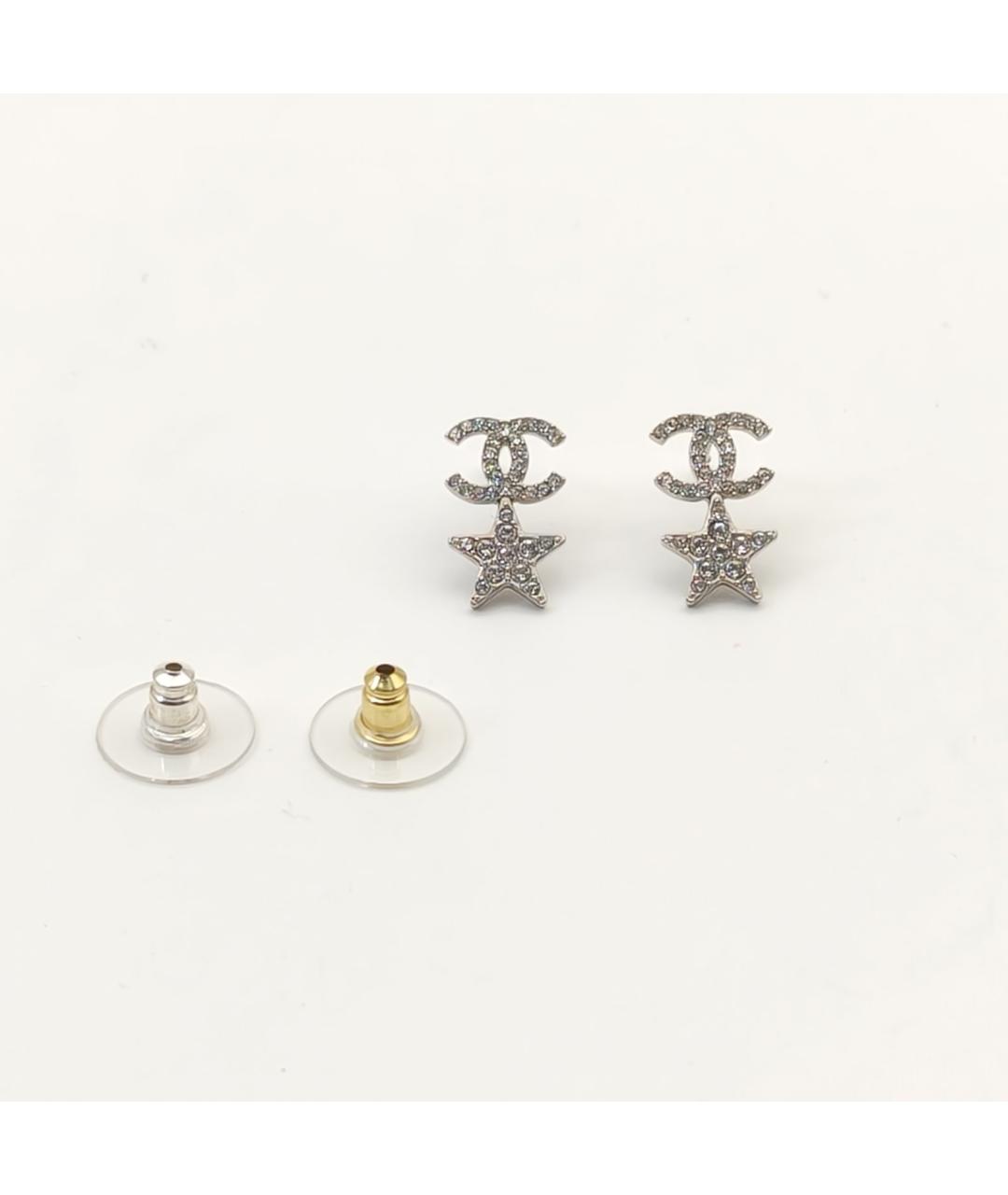 CHANEL Серебряные металлические серьги, фото 6