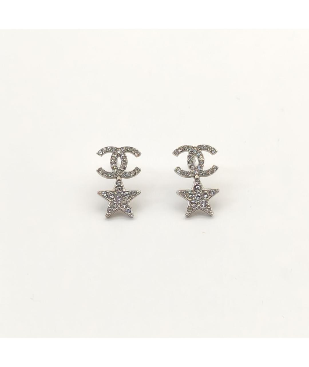 CHANEL Серебряные металлические серьги, фото 10