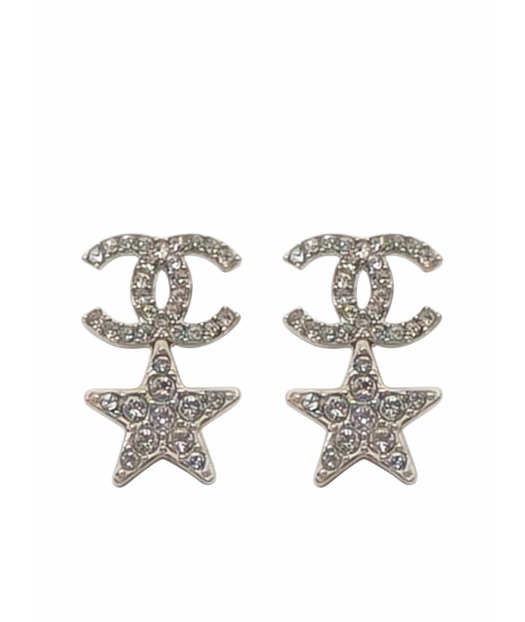 CHANEL Серебряные металлические серьги, фото 1