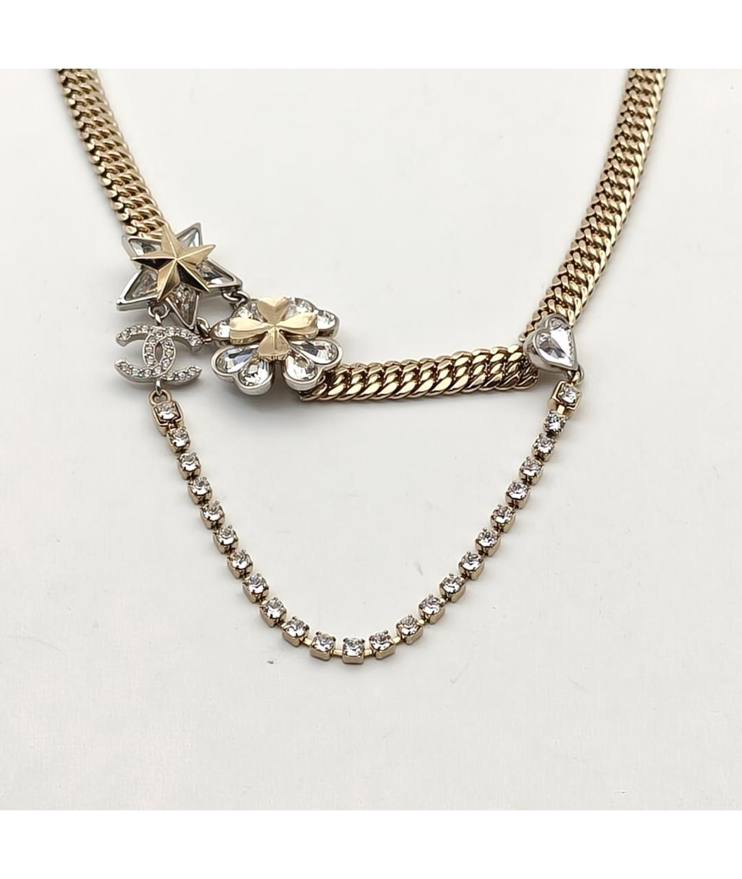 CHANEL Золотое металлическое колье, фото 3