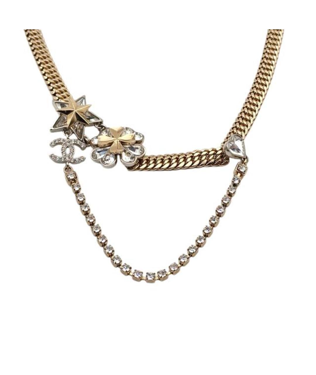 CHANEL Золотое металлическое колье, фото 10