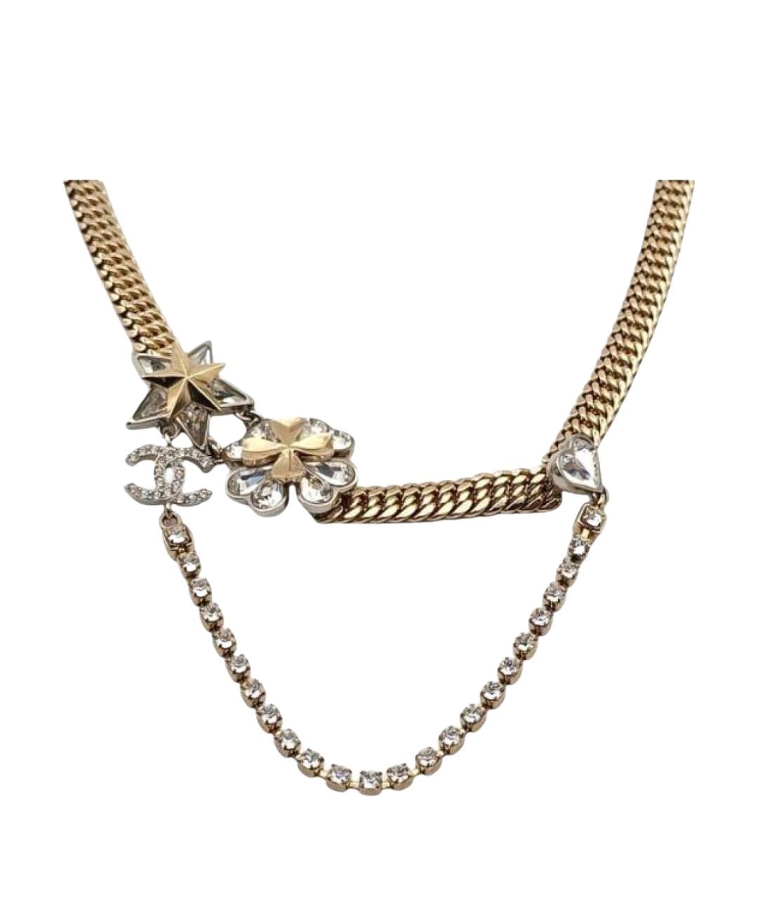 CHANEL Золотое металлическое колье, фото 1