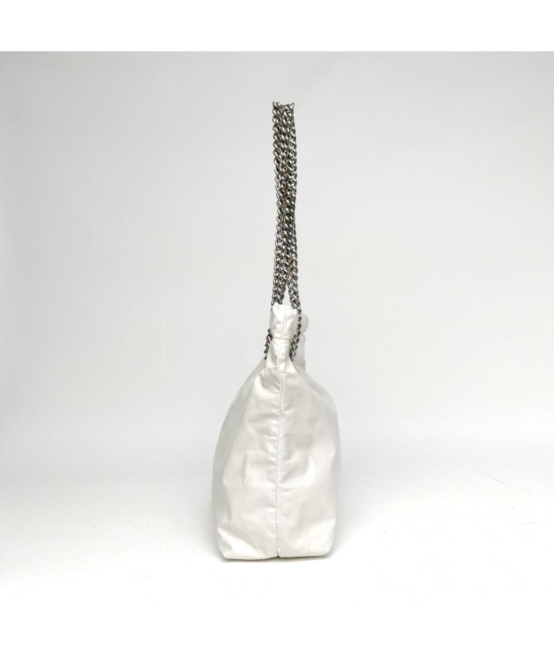 BALENCIAGA Белая кожаная сумка через плечо, фото 5