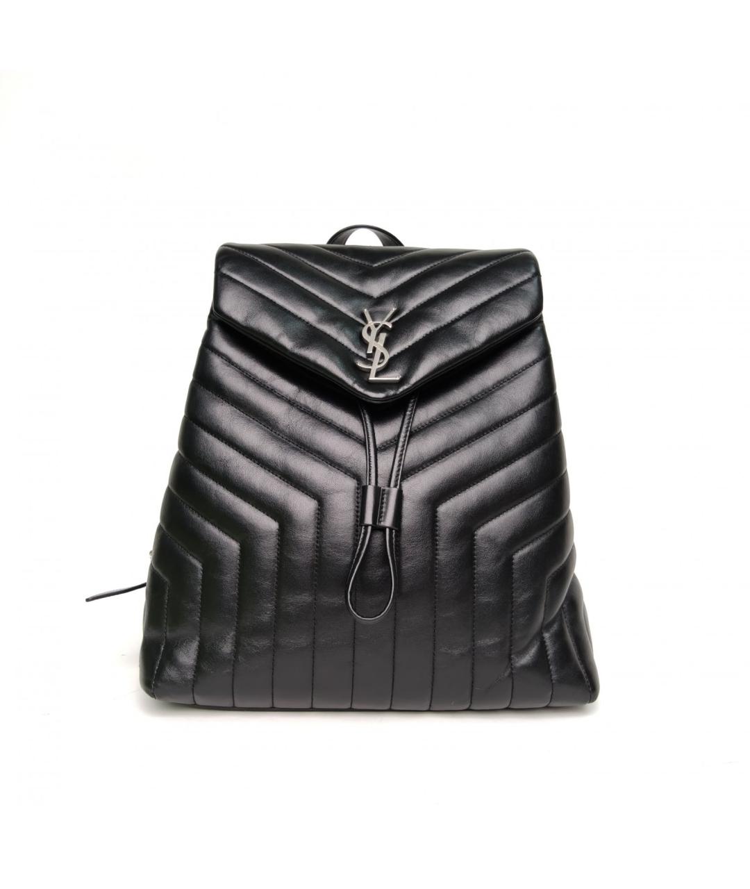 SAINT LAURENT Черный кожаный рюкзак, фото 2
