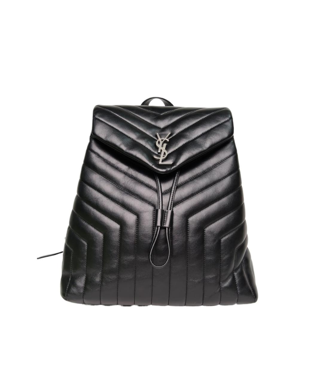 SAINT LAURENT Черный кожаный рюкзак, фото 10