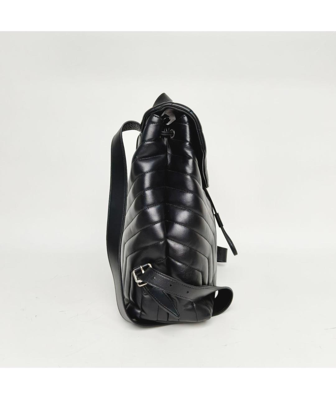 SAINT LAURENT Черный кожаный рюкзак, фото 5