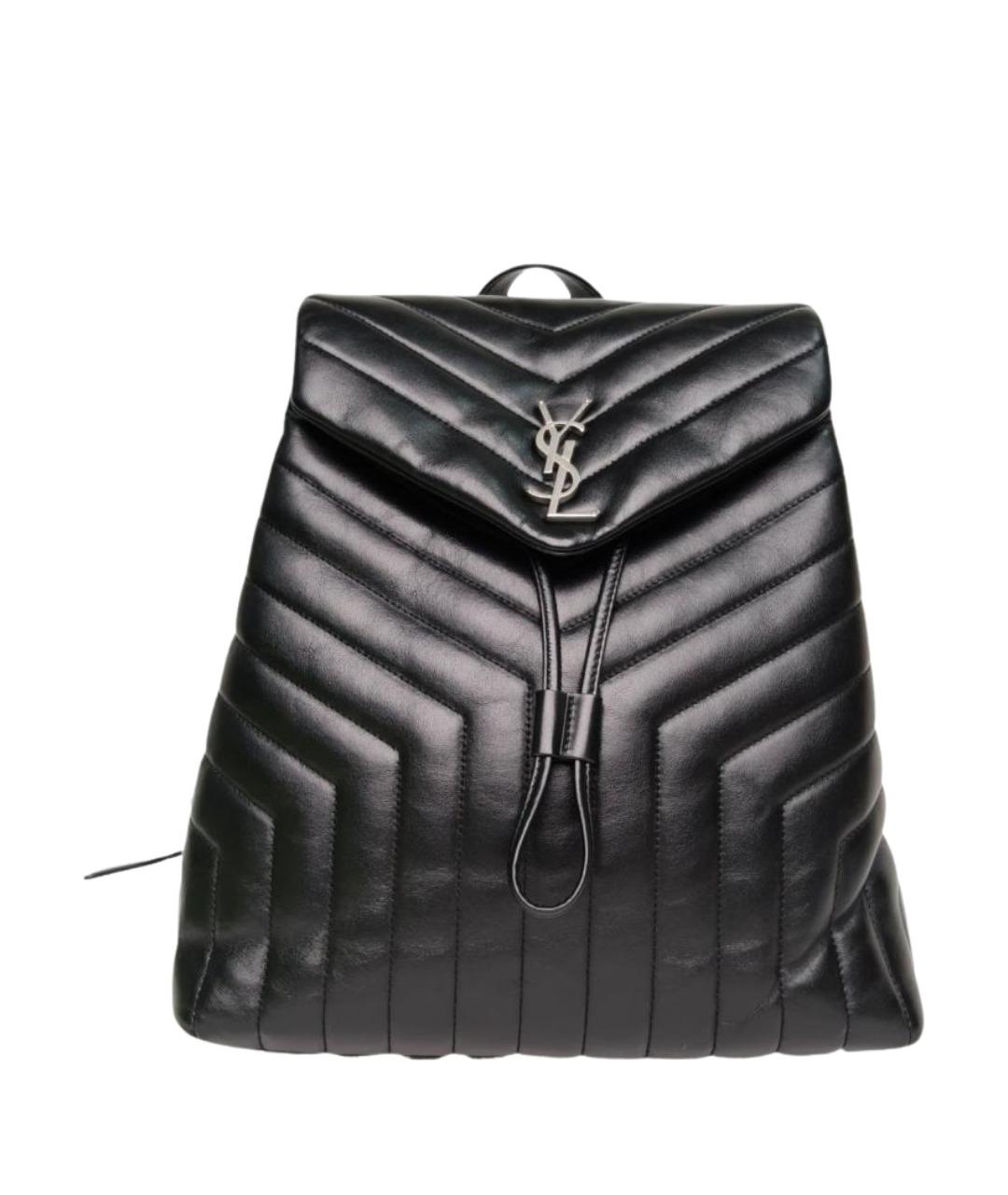 SAINT LAURENT Черный кожаный рюкзак, фото 1