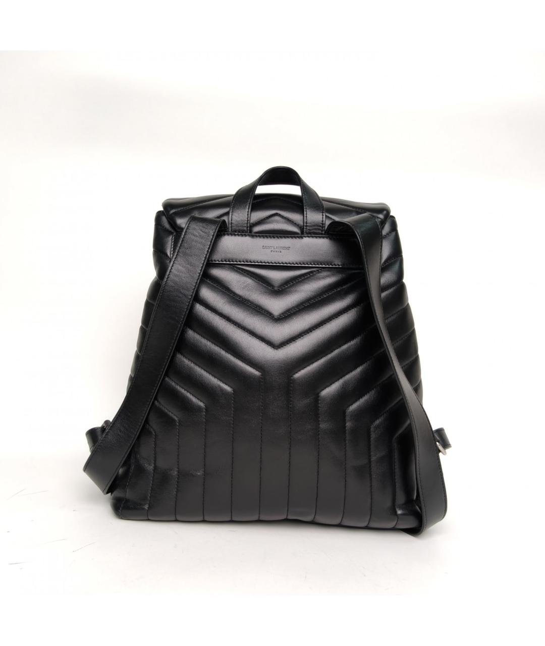 SAINT LAURENT Черный кожаный рюкзак, фото 4