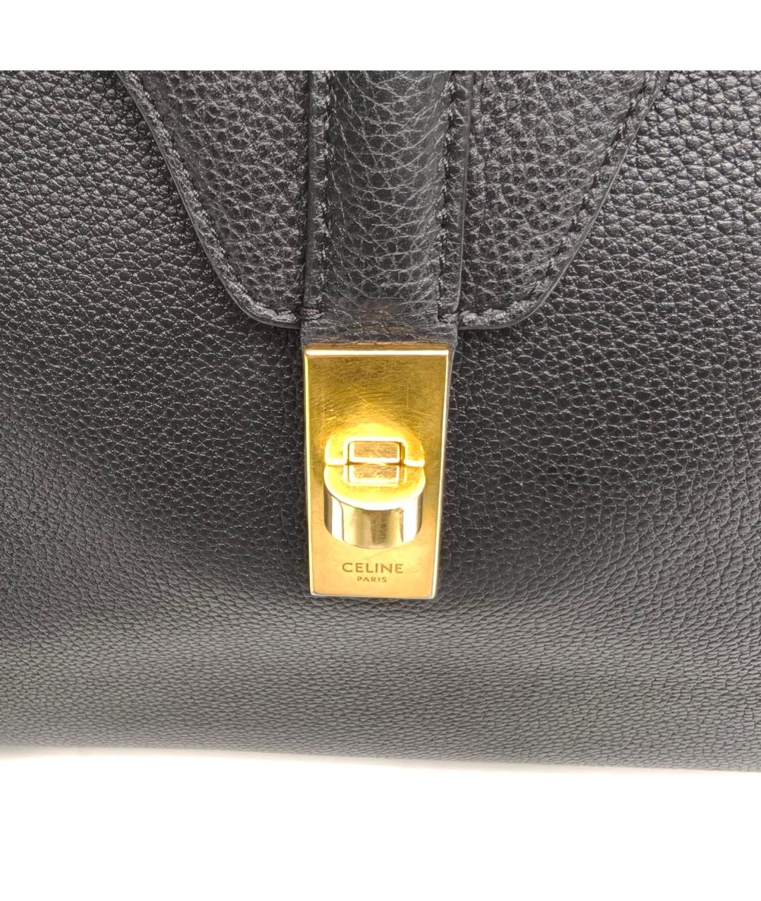 CELINE Черная кожаная сумка через плечо, фото 7