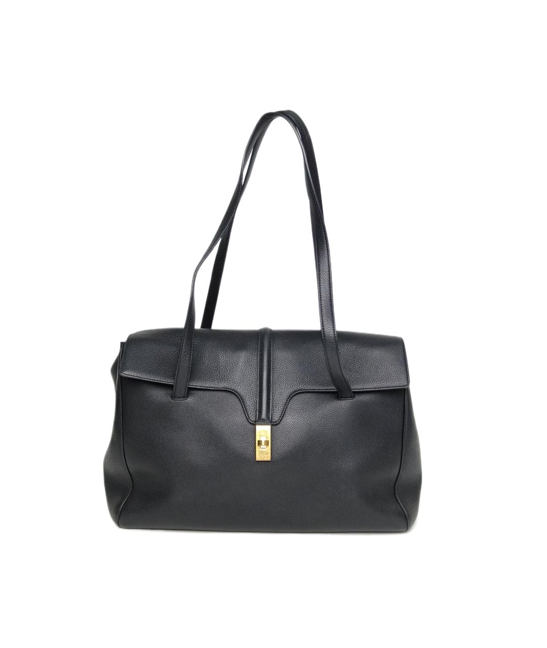 CELINE Черная кожаная сумка через плечо, фото 10