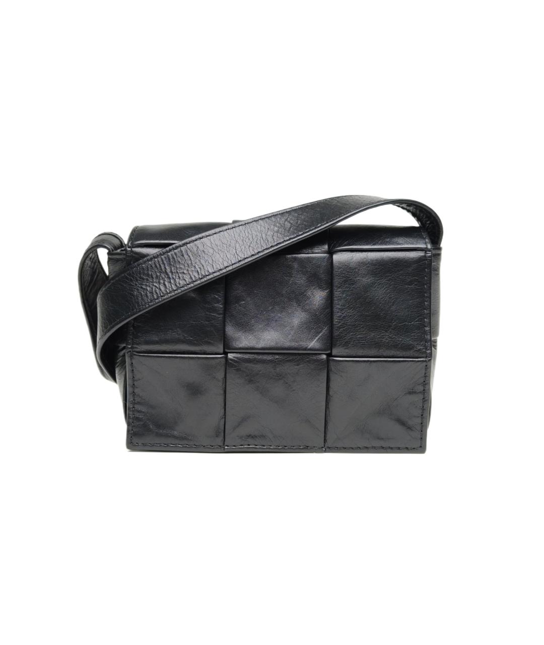 BOTTEGA VENETA Черная сумка через плечо из лакированной кожи, фото 10