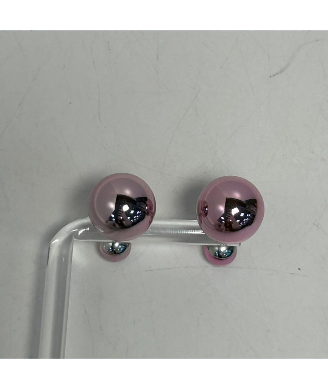 CHRISTIAN DIOR Розовые металлические серьги, фото 7