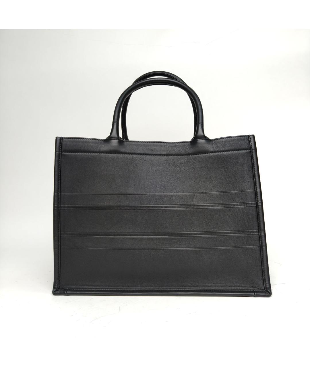 CHRISTIAN DIOR Черная кожаная сумка с короткими ручками, фото 4