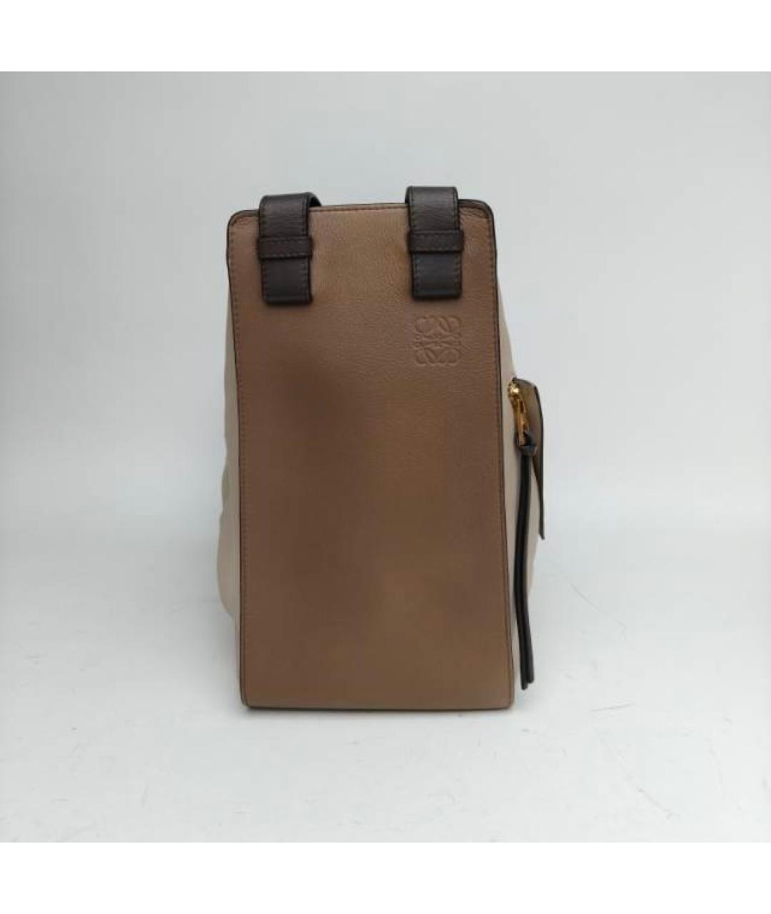 LOEWE Бежевая кожаная сумка через плечо, фото 8