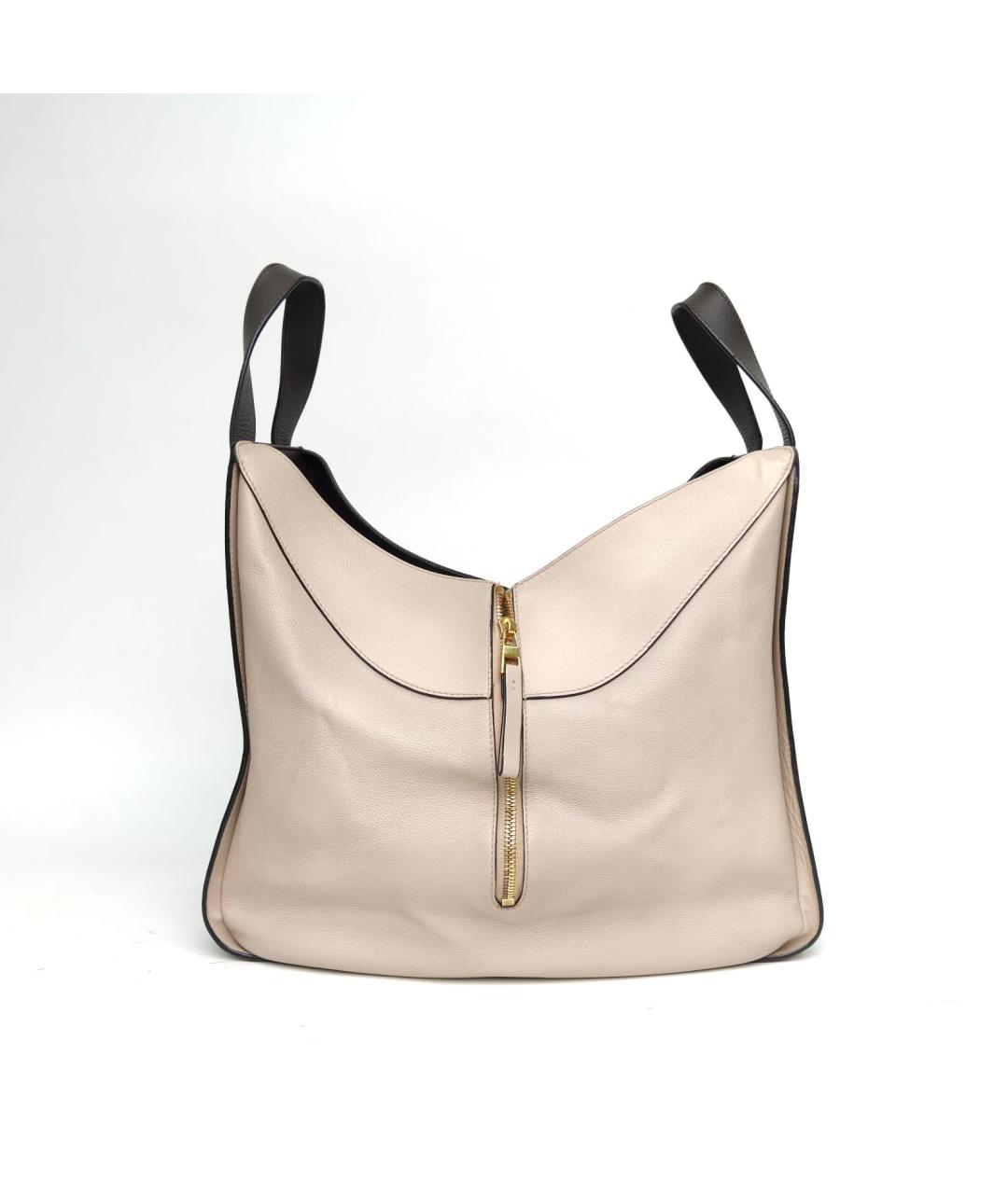 LOEWE Бежевая кожаная сумка через плечо, фото 4