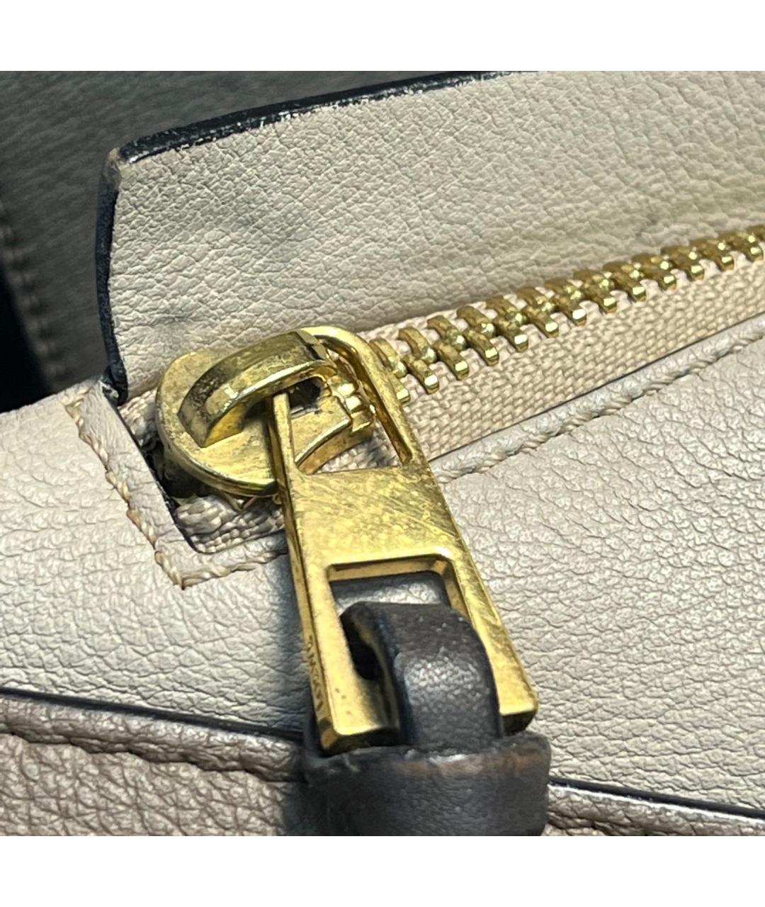 LOEWE Бежевая кожаная сумка через плечо, фото 9