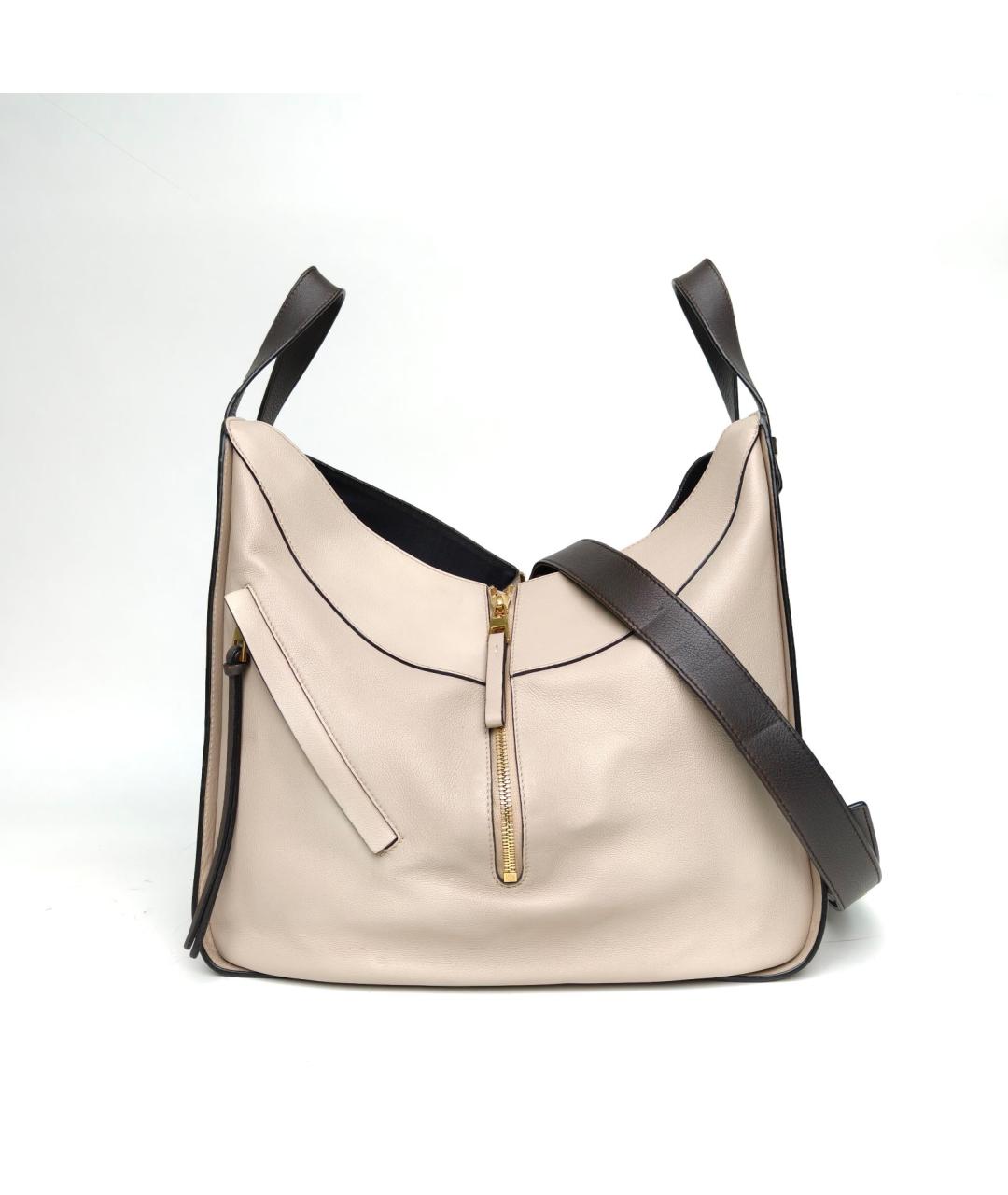 LOEWE Бежевая кожаная сумка через плечо, фото 2