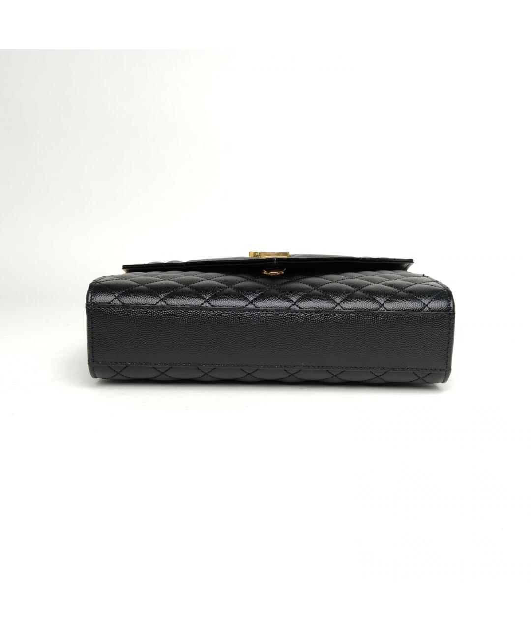 SAINT LAURENT Черная кожаная сумка через плечо, фото 6