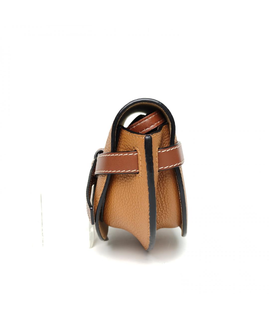 LOEWE Коричневая кожаная сумка через плечо, фото 3