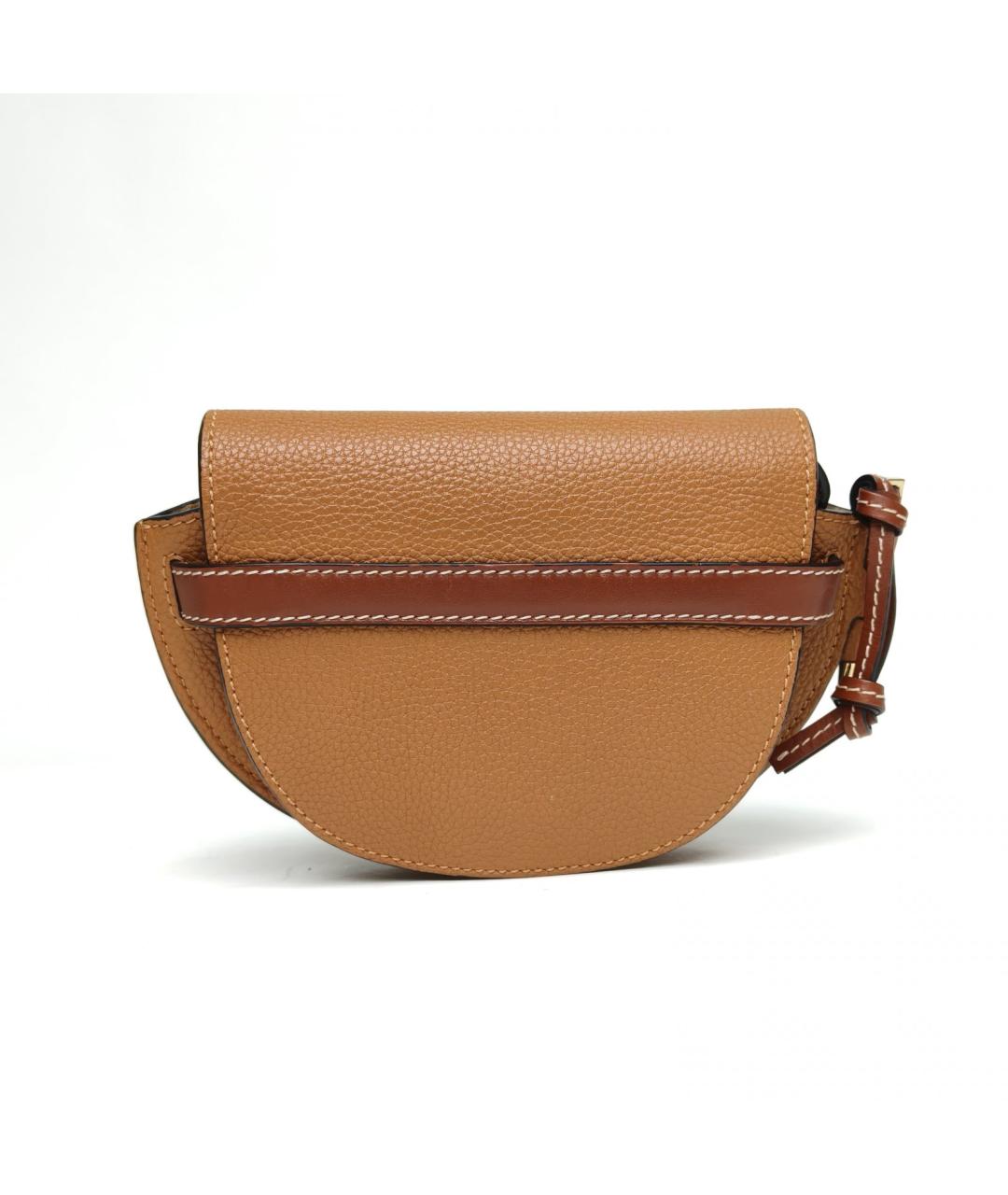 LOEWE Коричневая кожаная сумка через плечо, фото 4