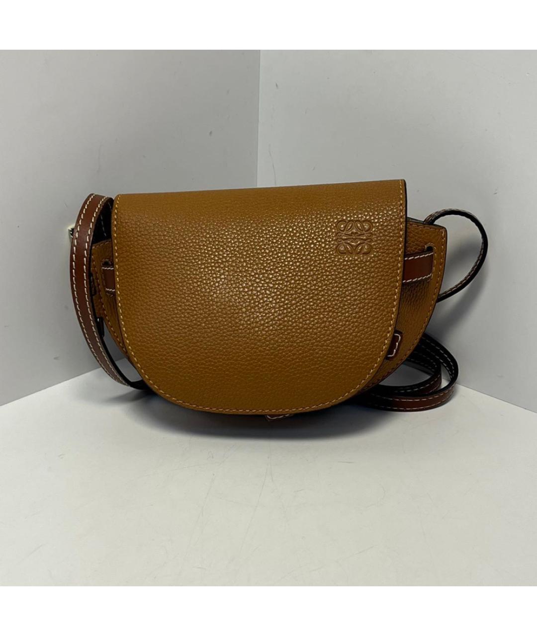 LOEWE Коричневая кожаная сумка через плечо, фото 8