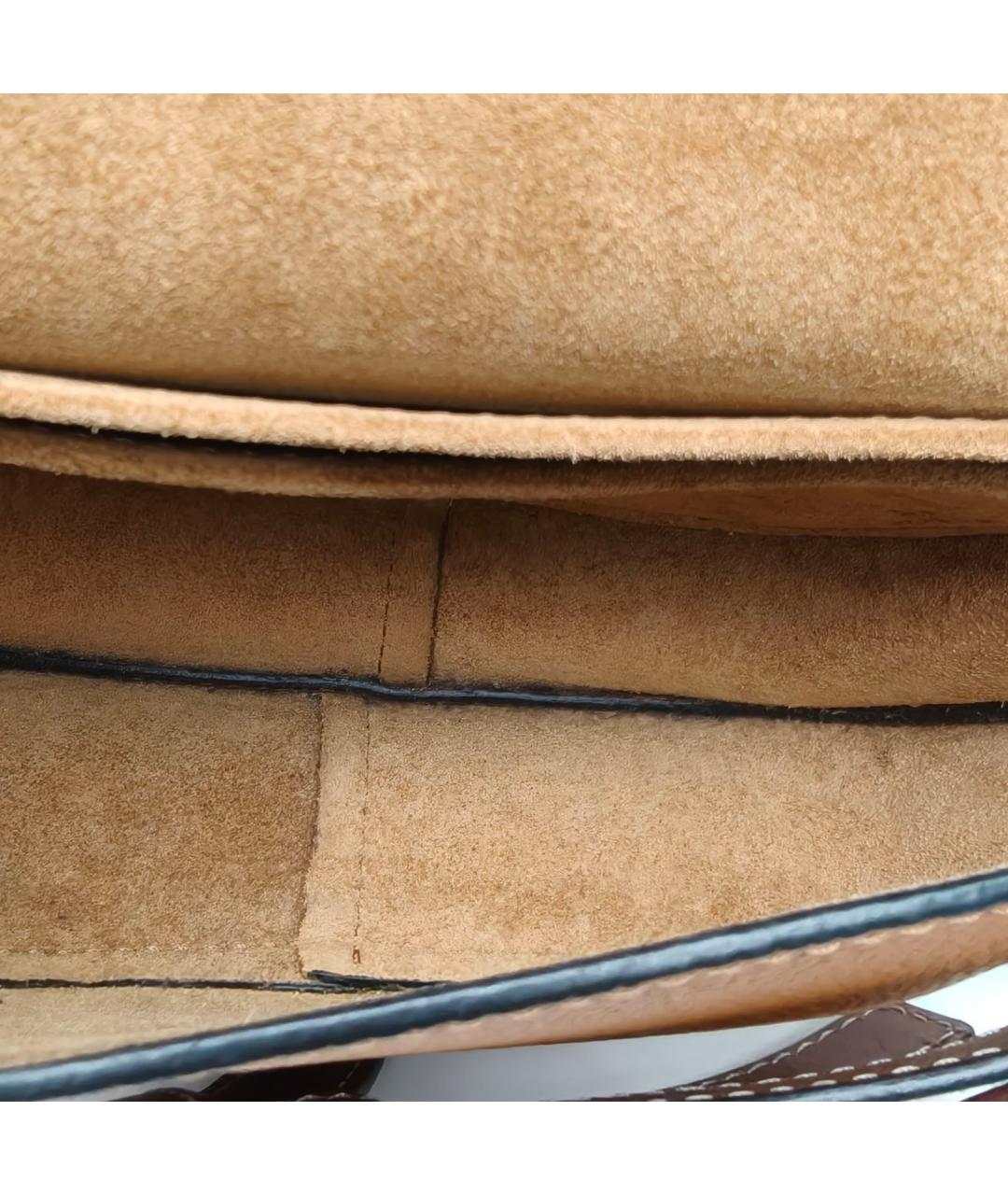 LOEWE Коричневая кожаная сумка через плечо, фото 7