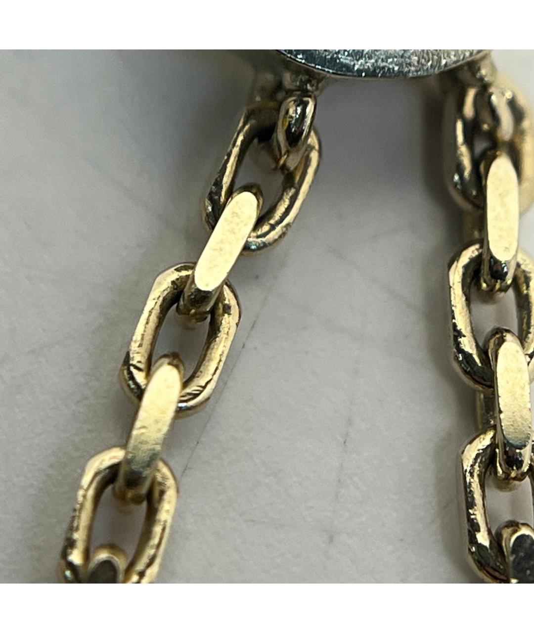 CHANEL Золотые металлические серьги, фото 8