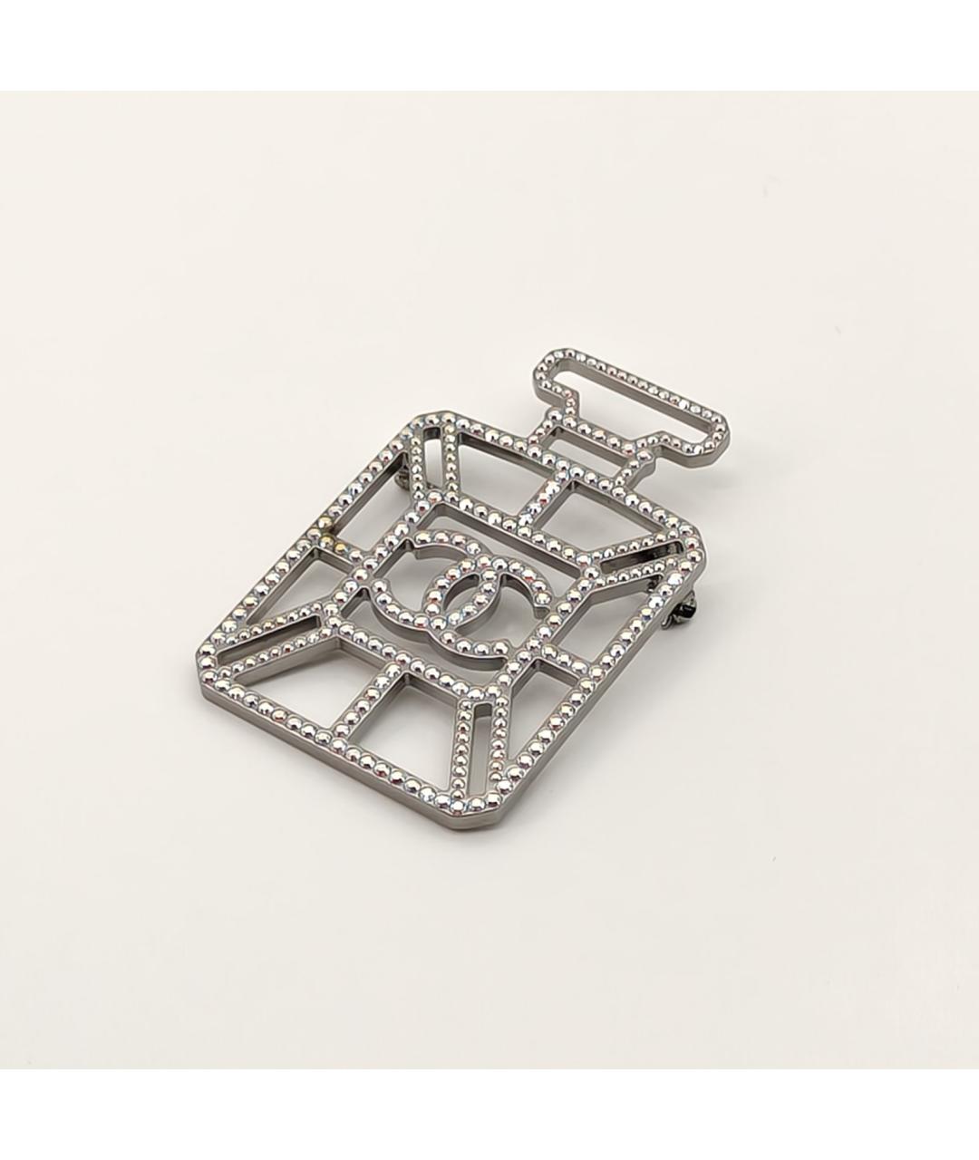 CHANEL Серебряная металлическая булавка / брошь, фото 4