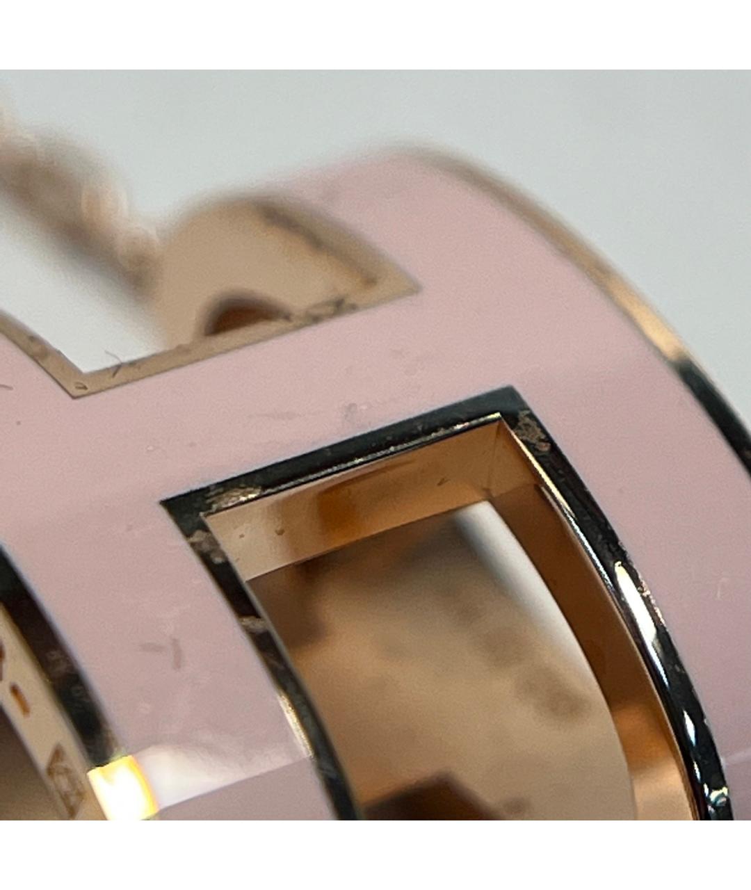 HERMES Розовая металлическая подвеска, фото 8