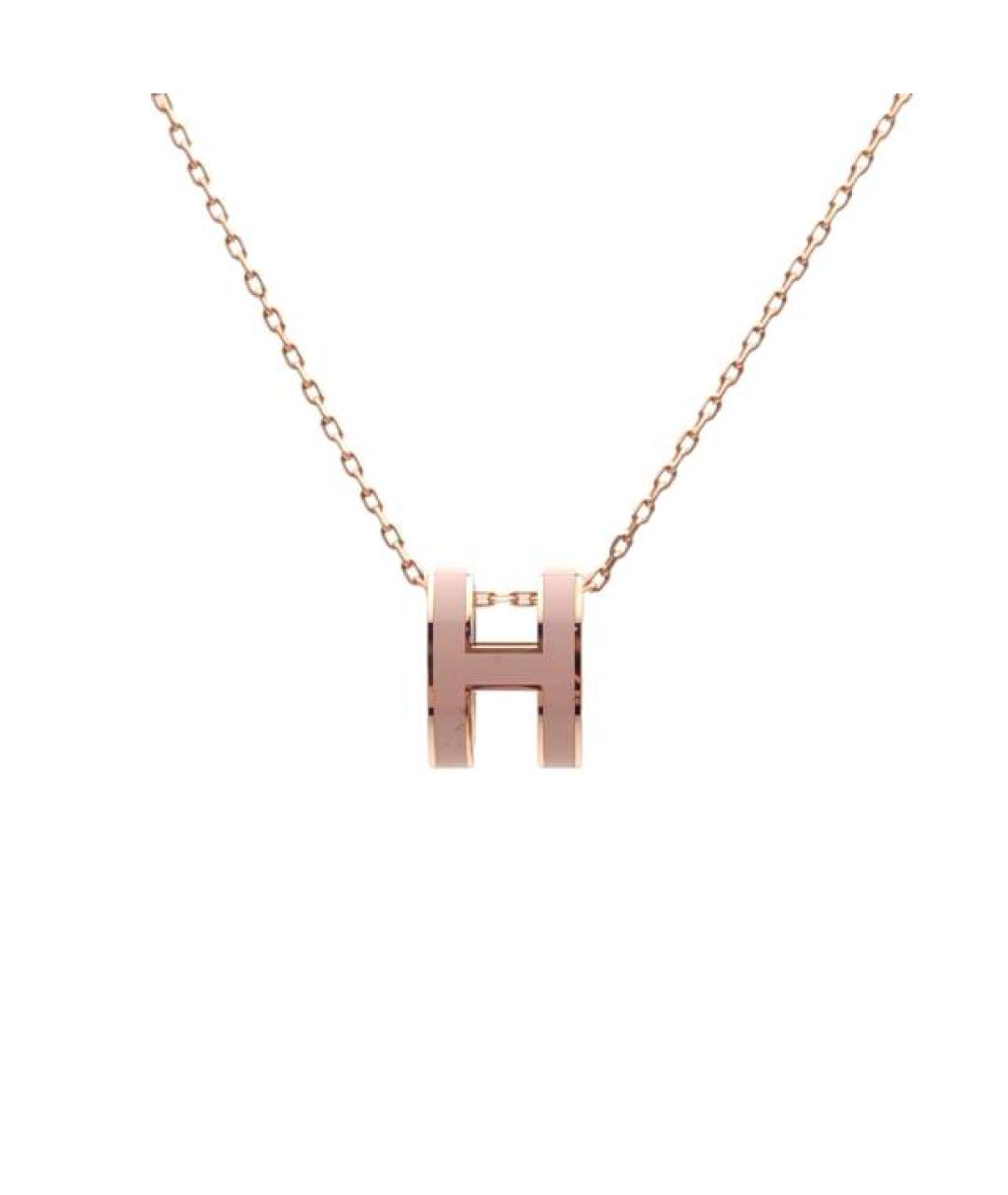 HERMES Розовая металлическая подвеска, фото 1