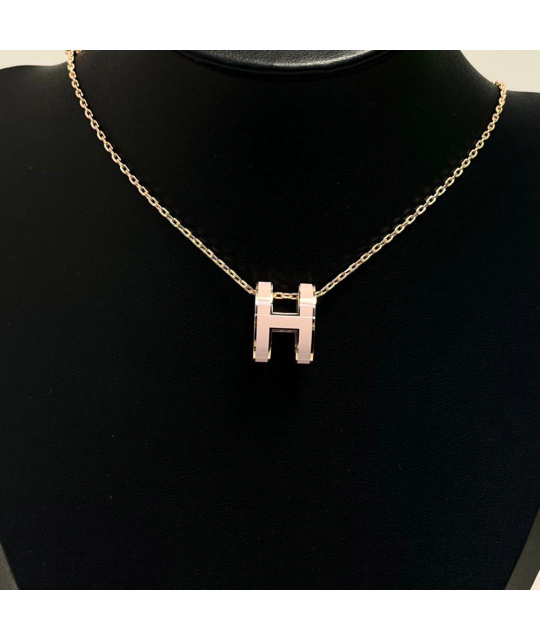 HERMES Розовая металлическая подвеска, фото 7