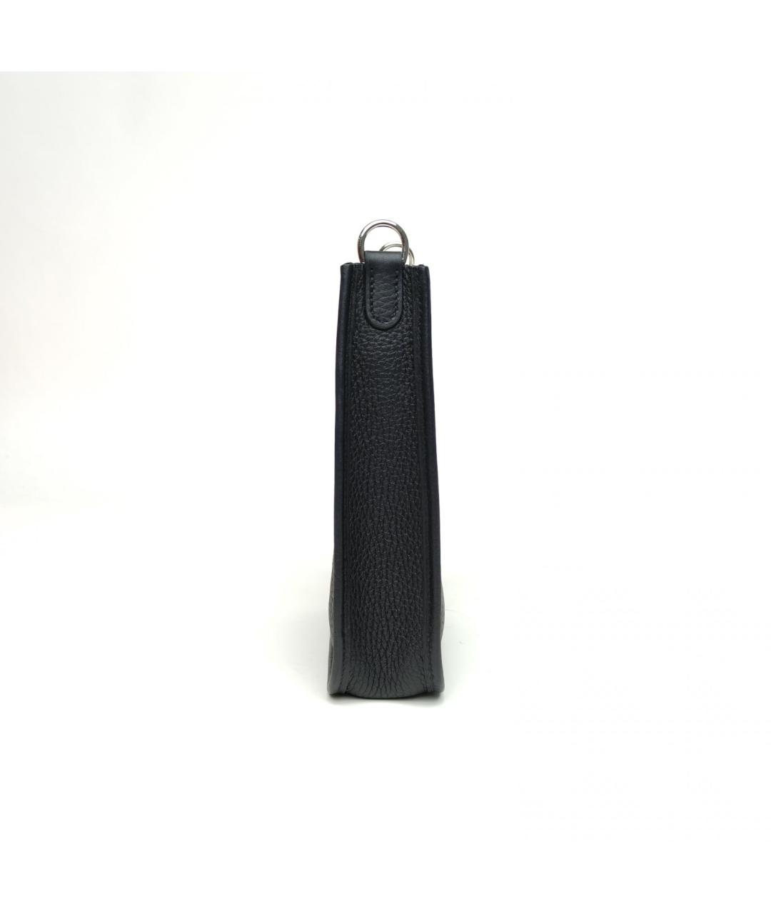 HERMES Черная кожаная сумка через плечо, фото 3