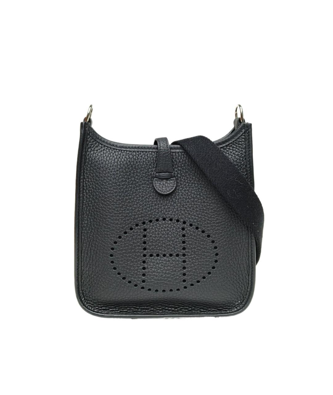 HERMES Черная кожаная сумка через плечо, фото 9