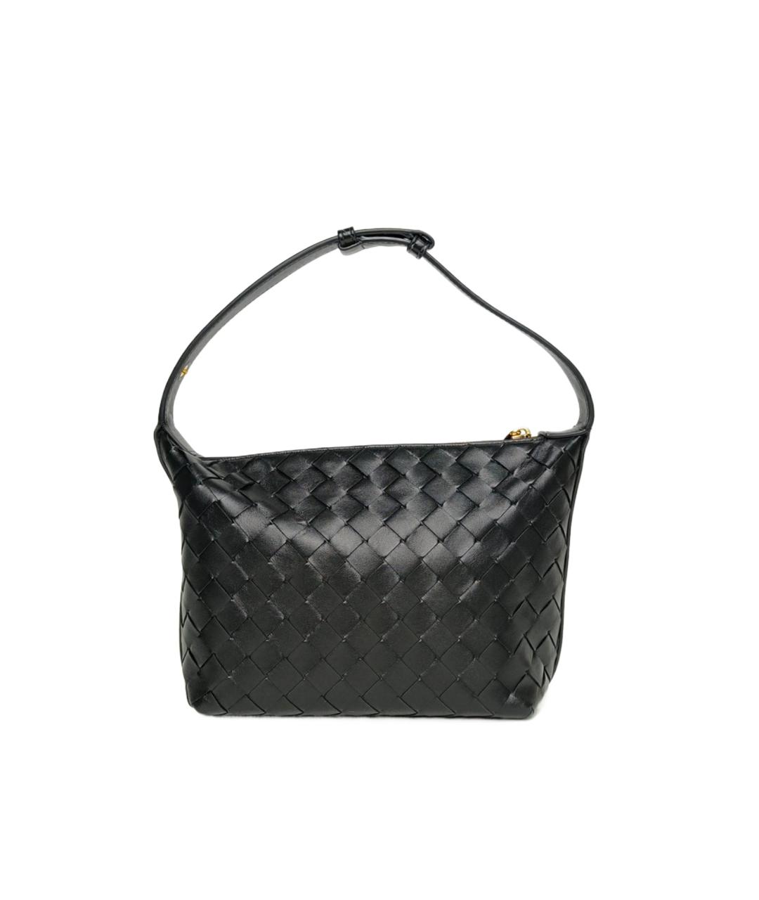 BOTTEGA VENETA Черная кожаная сумка через плечо, фото 10