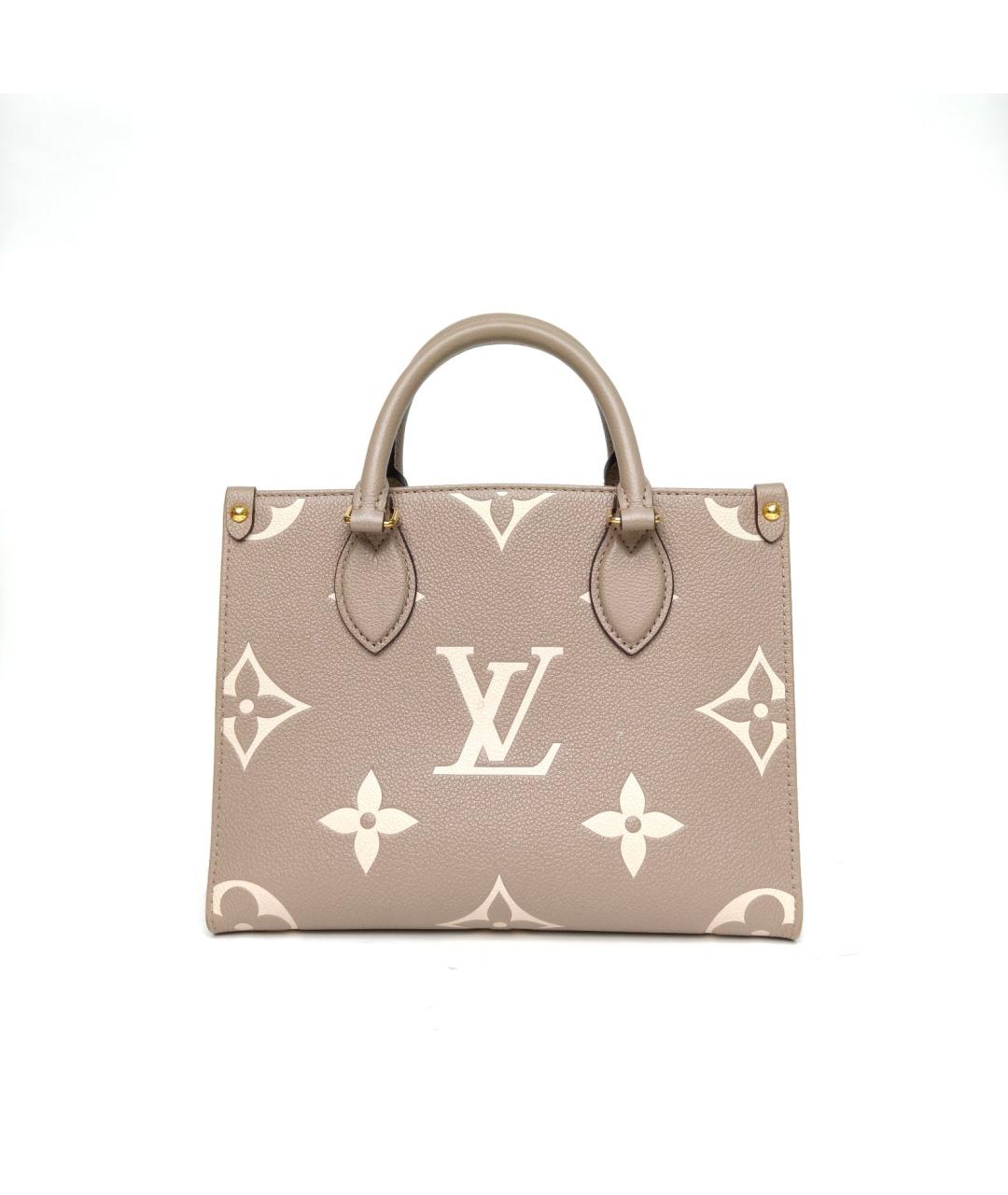LOUIS VUITTON Серая кожаная сумка через плечо, фото 4