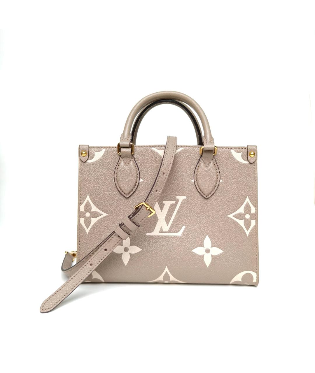 LOUIS VUITTON Серая кожаная сумка через плечо, фото 2