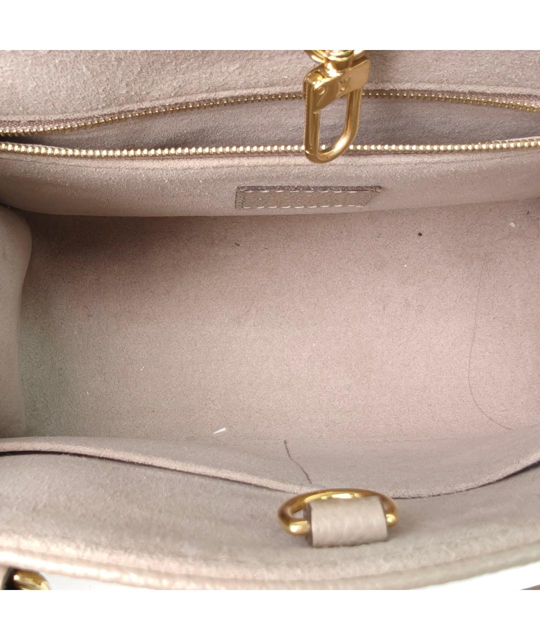 LOUIS VUITTON Серая кожаная сумка через плечо, фото 7