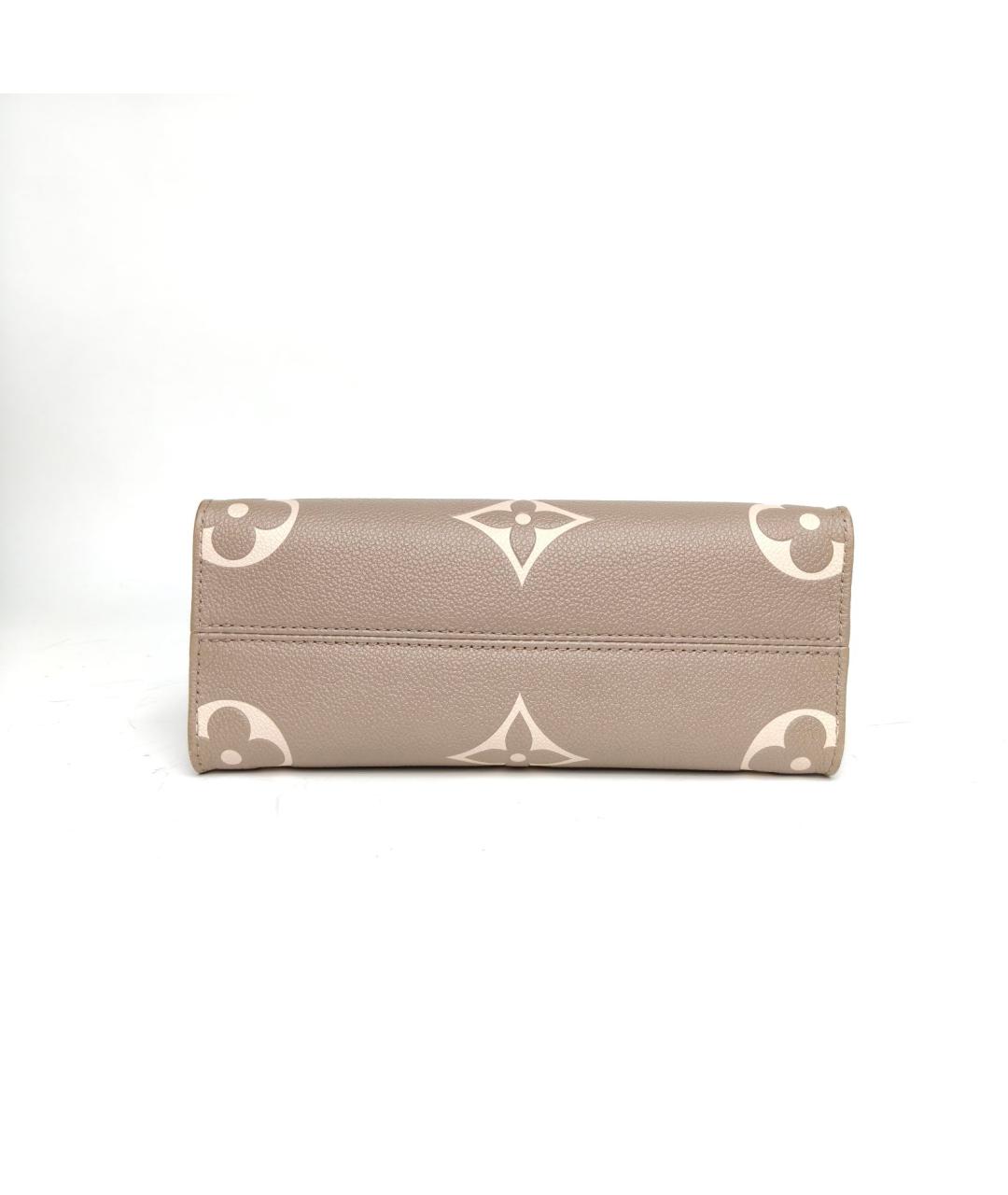 LOUIS VUITTON Серая кожаная сумка через плечо, фото 6