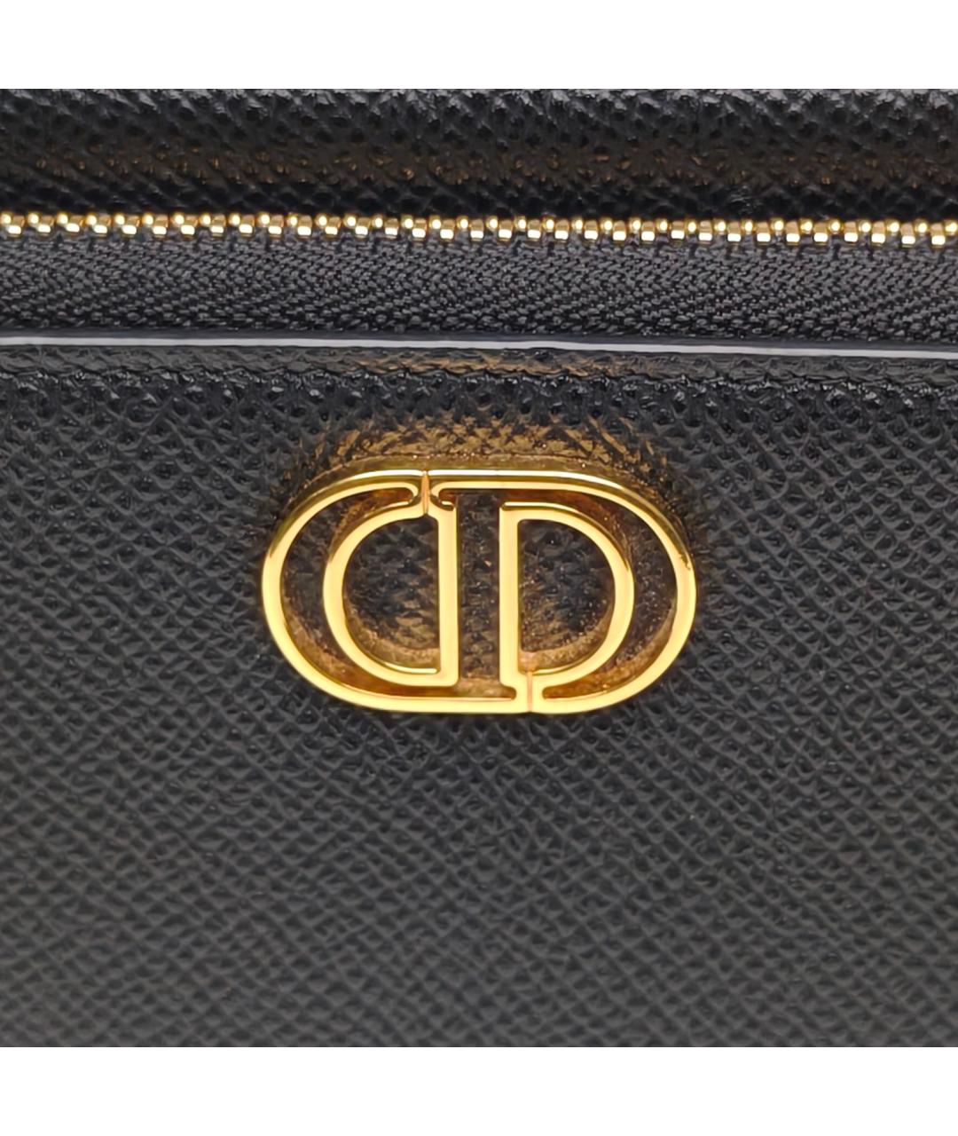 CHRISTIAN DIOR Черная кожаная сумка через плечо, фото 7