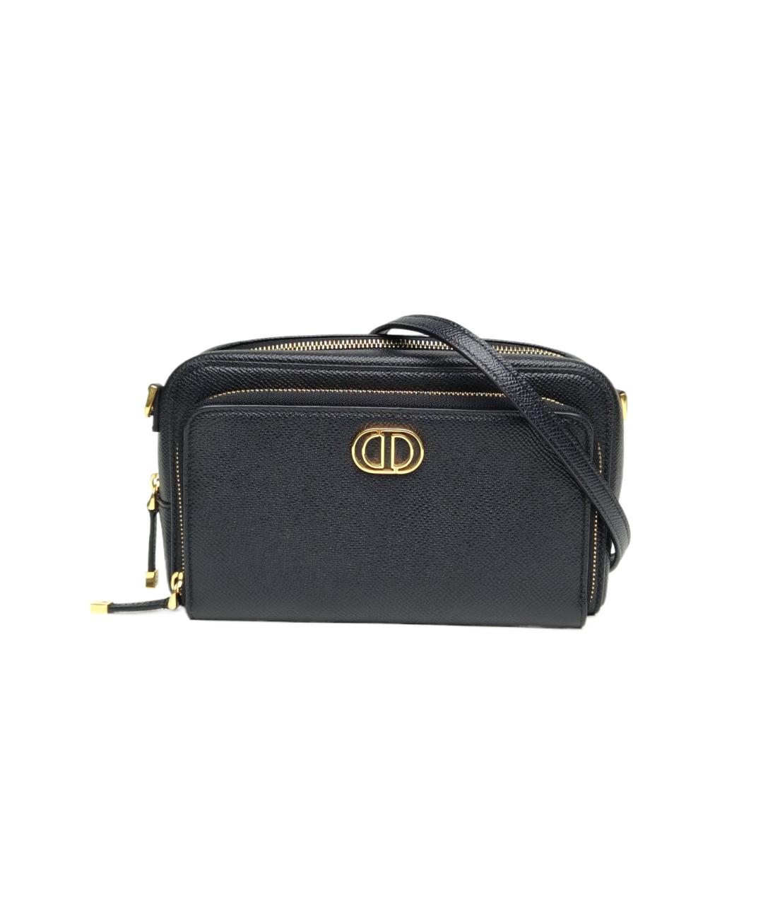 CHRISTIAN DIOR Черная кожаная сумка через плечо, фото 9