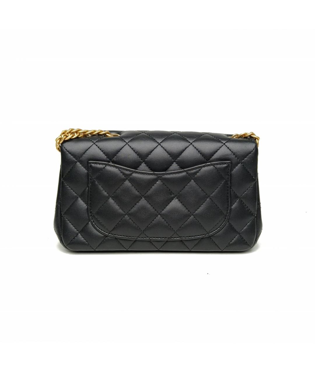 CHANEL Черная кожаная сумка через плечо, фото 4