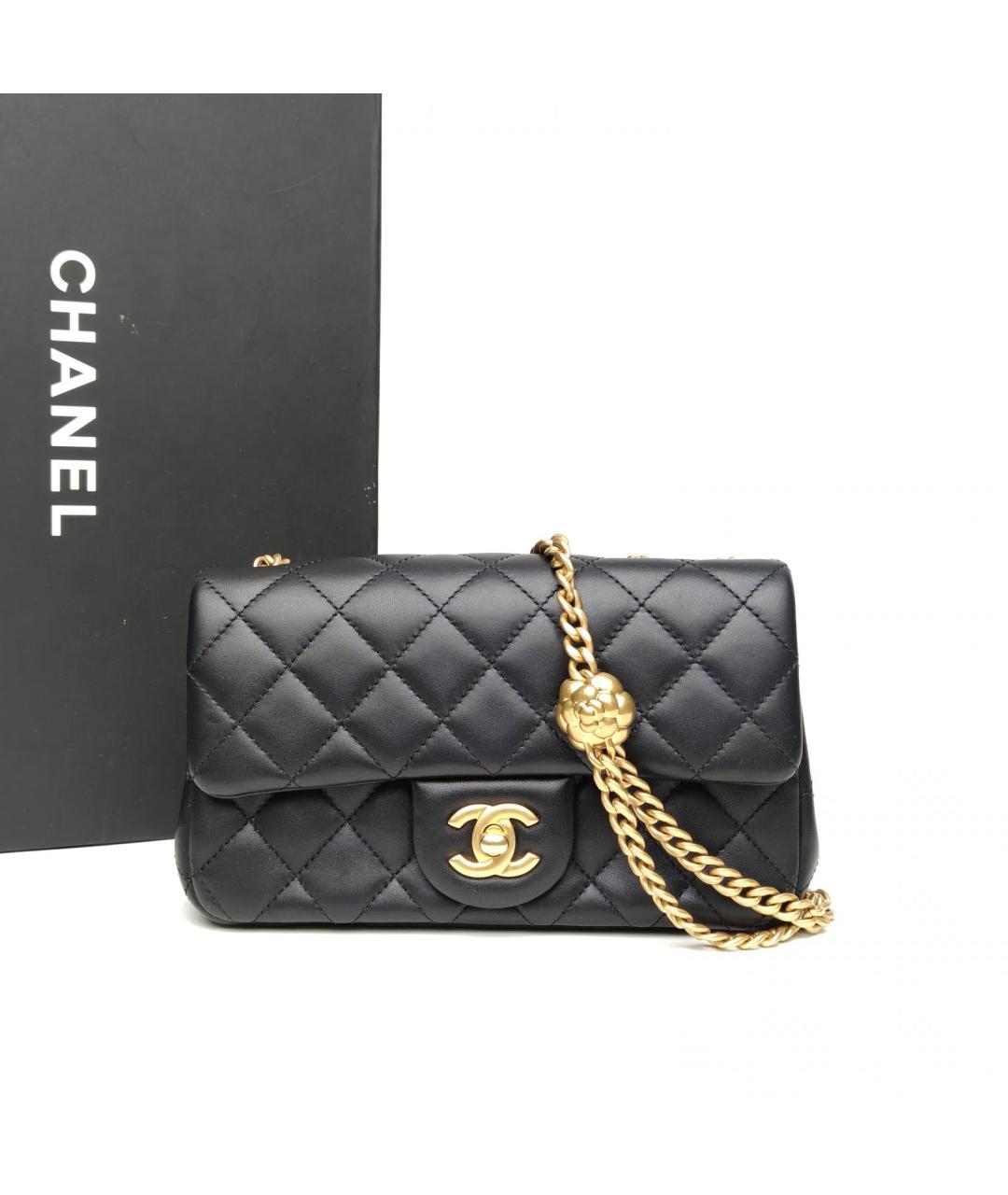CHANEL Черная кожаная сумка через плечо, фото 9