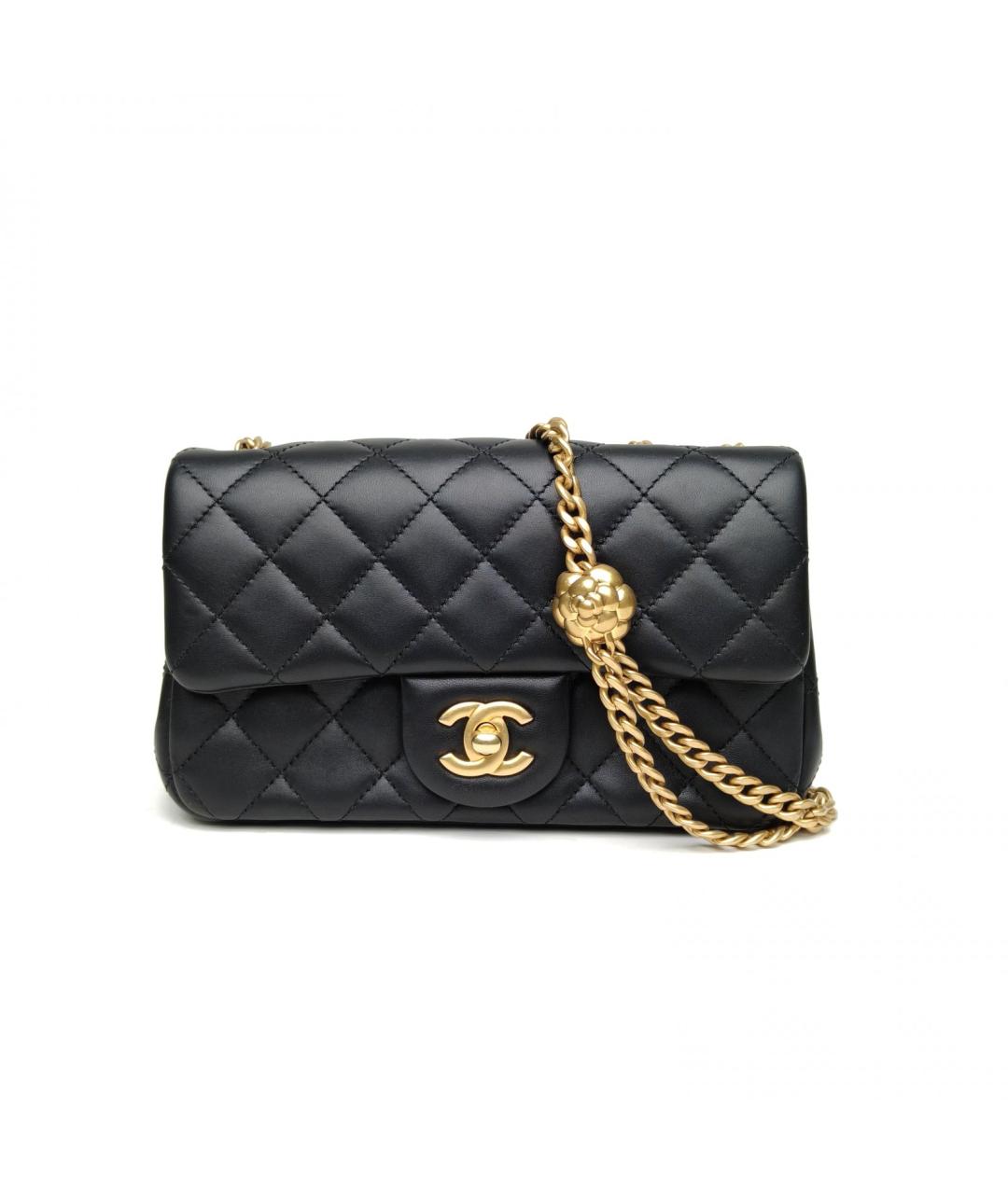 CHANEL Черная кожаная сумка через плечо, фото 2