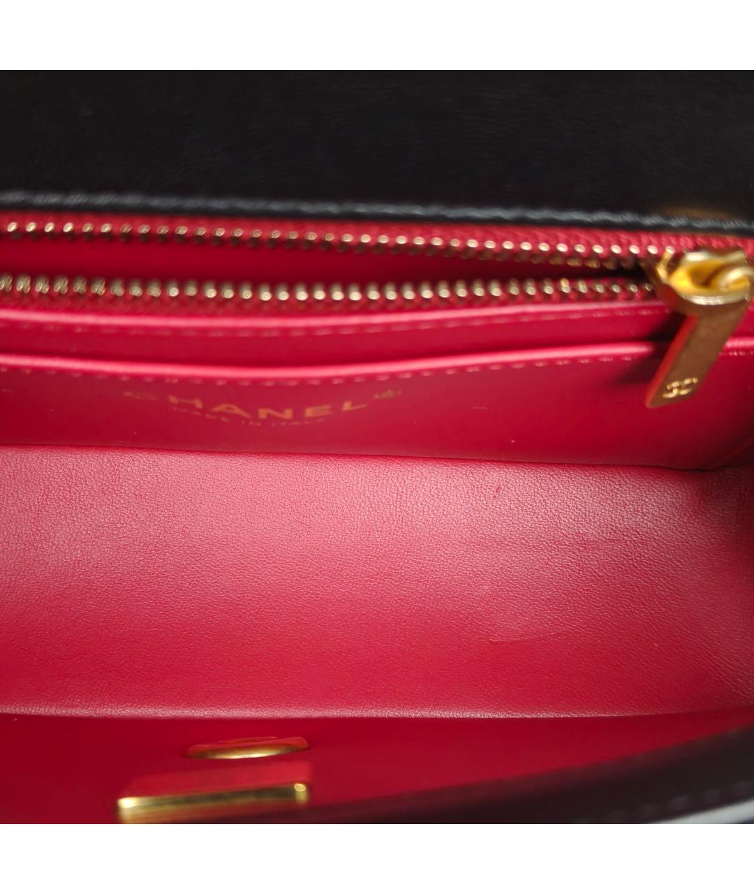 CHANEL Черная кожаная сумка через плечо, фото 7