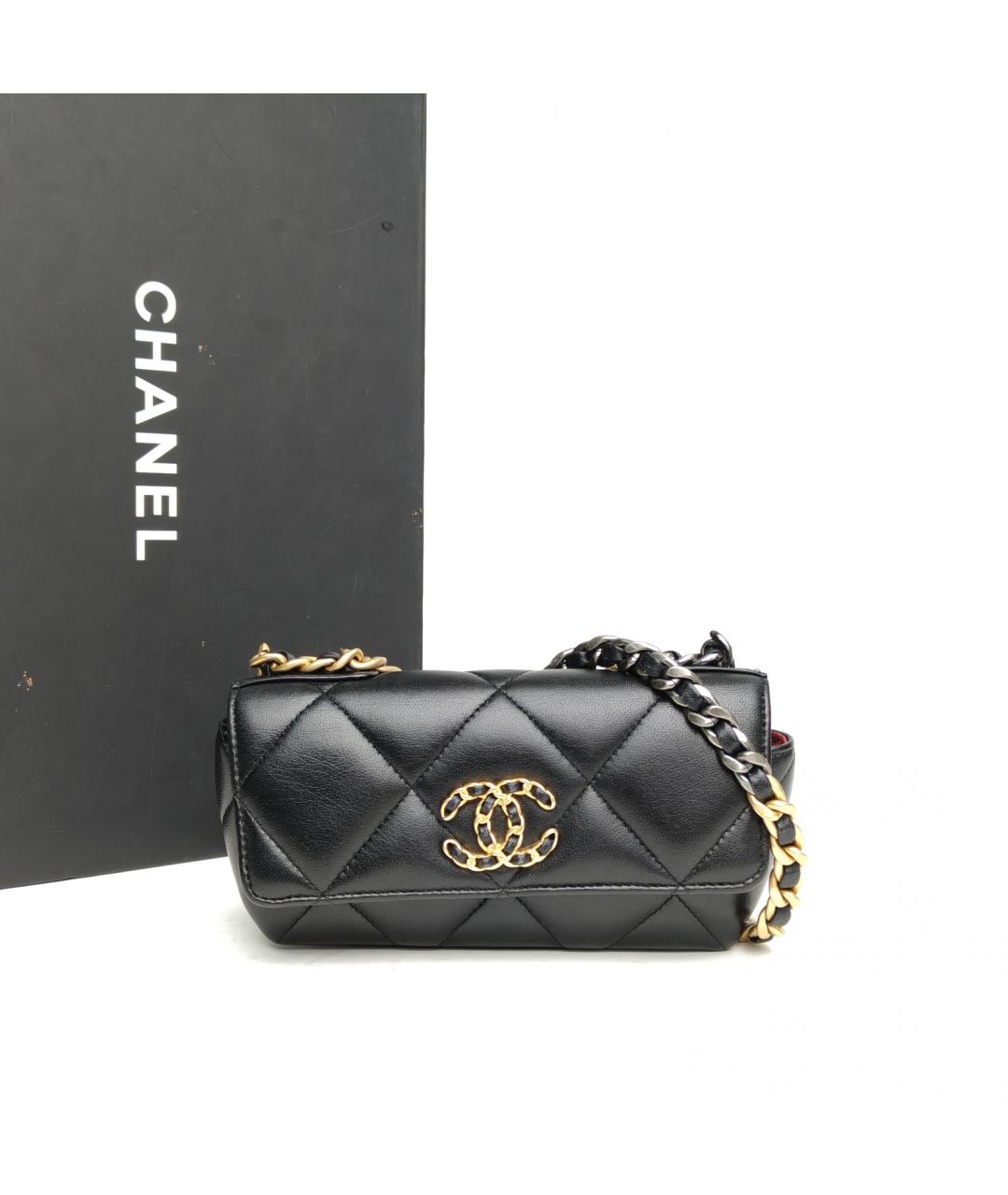 CHANEL Черная кожаная сумка через плечо, фото 9