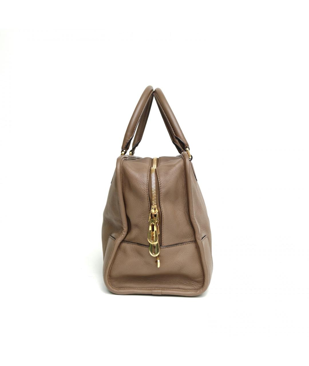 LOEWE Коричневая кожаная сумка через плечо, фото 5